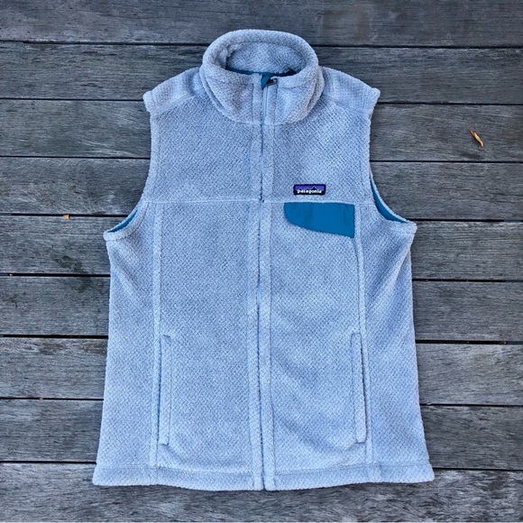 Patagonia Re-Tool Polartec Fleece Vest 25547 Grey Gray Teal Elwha Women’s Medium - Picture 11 of 14
